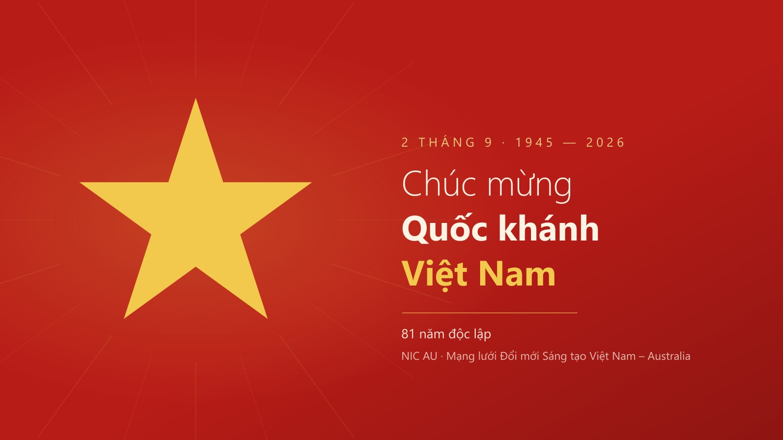 Chúc mừng 81 năm Quốc khánh nước Cộng hoà Xã hội Chủ nghĩa Việt Nam